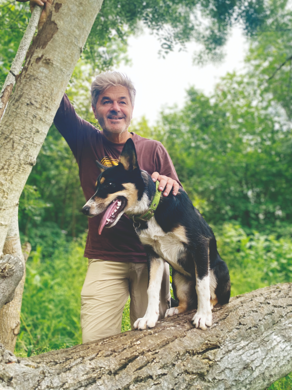 Photo Jérôme Tropini avec son chien de berger